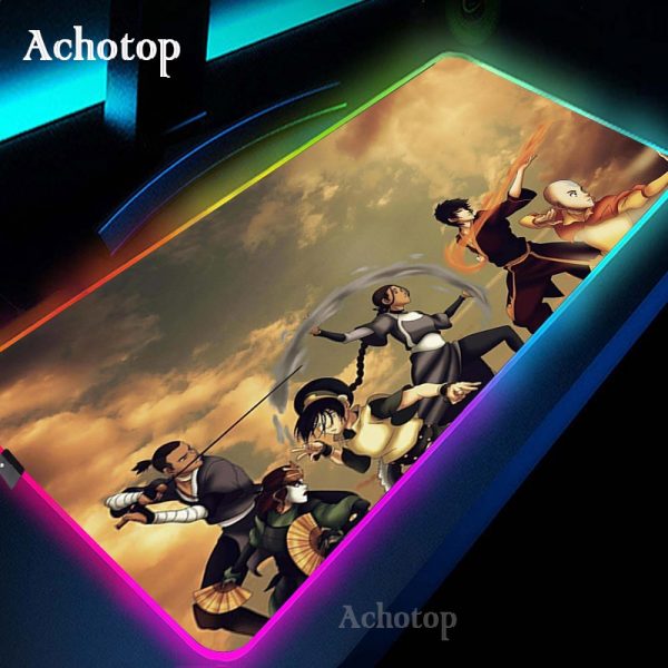 Avatar the Last Airbender Gaming Mouse Pad RGB Mouse Pad Gamer Computer Mousepad RGB Backlit Mause - Avatar The Last Airbender Merch