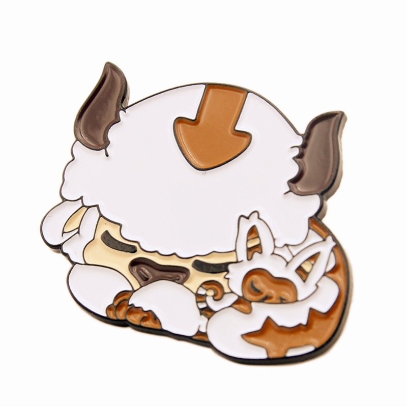 AVATAR the Last Airbender Appa Momo Brooch Pins Enamel Metal Badges Lapel Pin Brooches Jackets Jeans Fashion Jewelry Accessories
