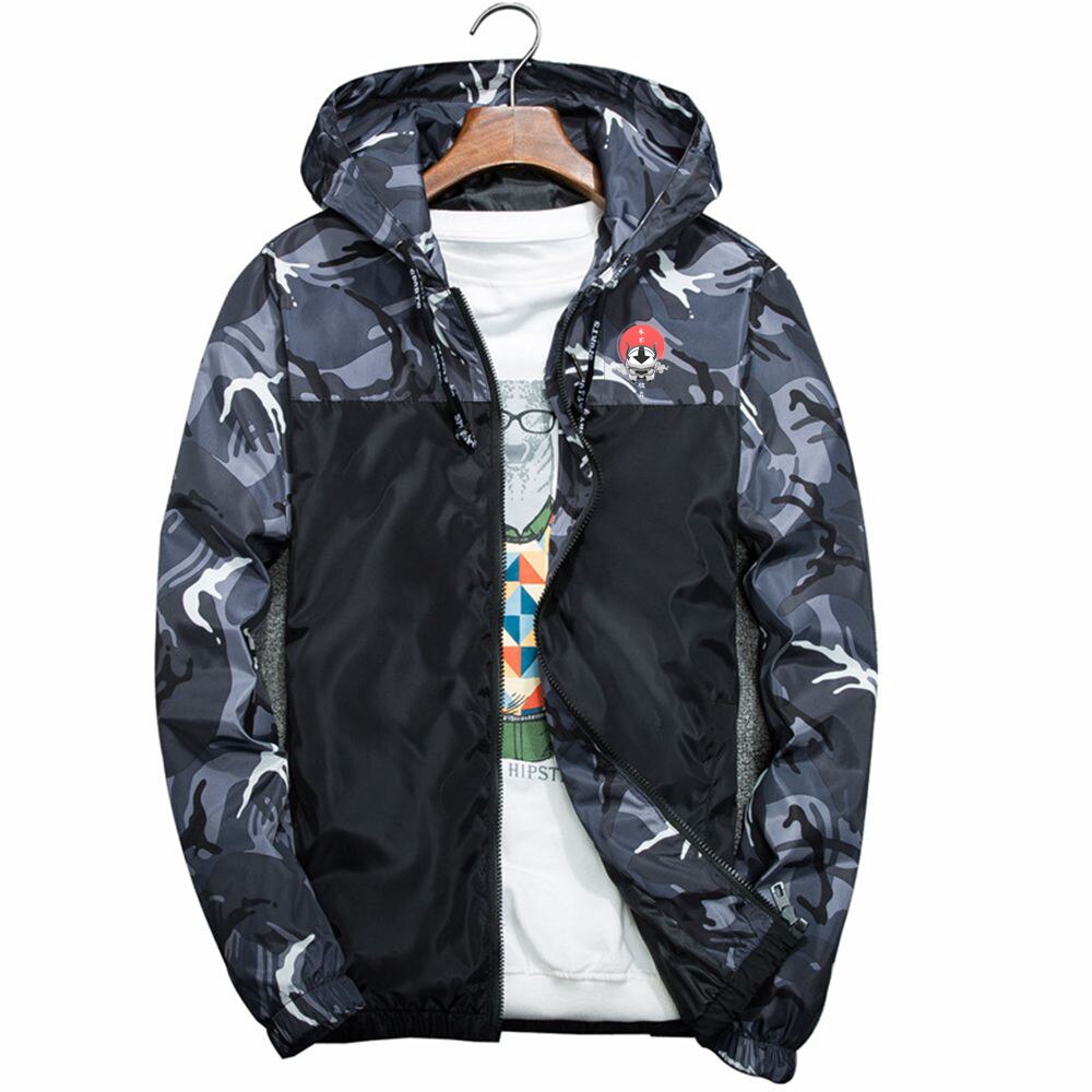 Avatar The Last Airbender Printed Mens Windbreaker Camouflage Patchwork Coat Fashion Streetwear Jacket Camo High Quality Clothes
